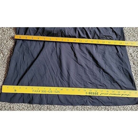 Lands End (L) D Cup  14-16 Black Swim Top Women's Solid Tulip Hem Padded S118 - Picture 4 of 7